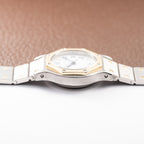 Cartier Santos Octagonal Gold Steel Automatic PM Ref 0907 from 1980s