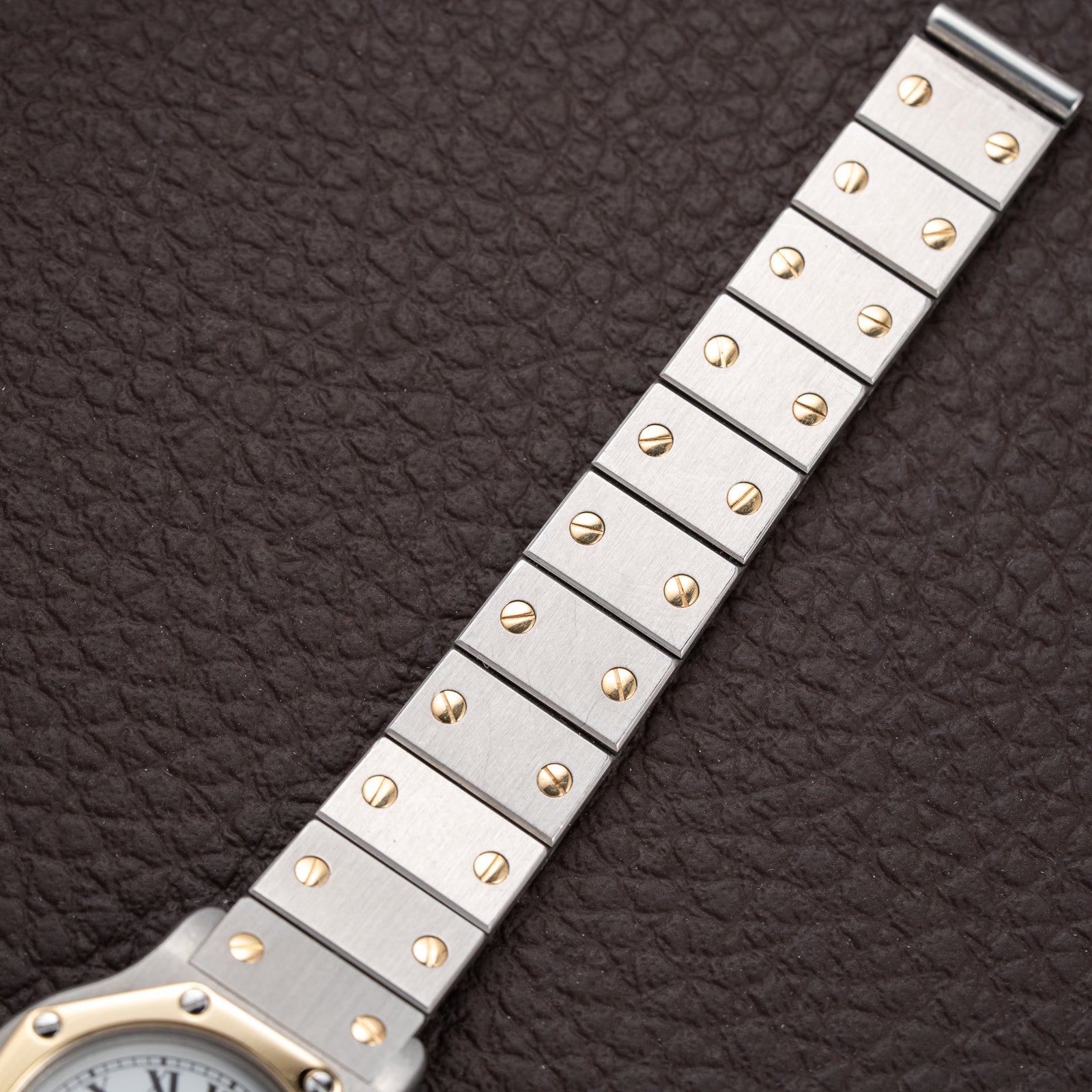 Cartier Santos Octagon Gold Steel Automatic Full Set Box Papers PM Ref 0907 from 1980
