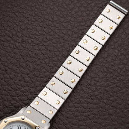 Cartier Santos Octagon Gold Steel Automatic Full Set Box Papers PM Ref 0907 from 1980