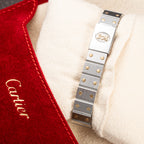 Cartier Santos Octagonal Gold Steel Automatic PM Cartier Service 2026 with 2 Year Warranty Ref 0907 from 1980s