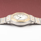 Cartier Santos Octagonal Gold Steel Automatic PM Ref 0907 from 1980s