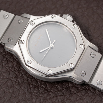 Cartier Santos Octagonal Automatic Ghost Slate Dial Ref. 0906 from 1980s