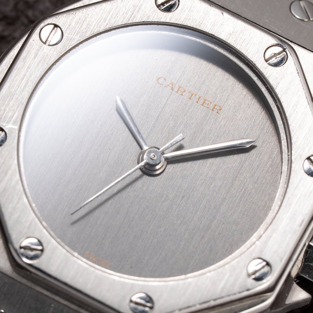 Cartier Santos Octagonal Automatic Ghost Slate Dial Ref. 0906 from 1980s