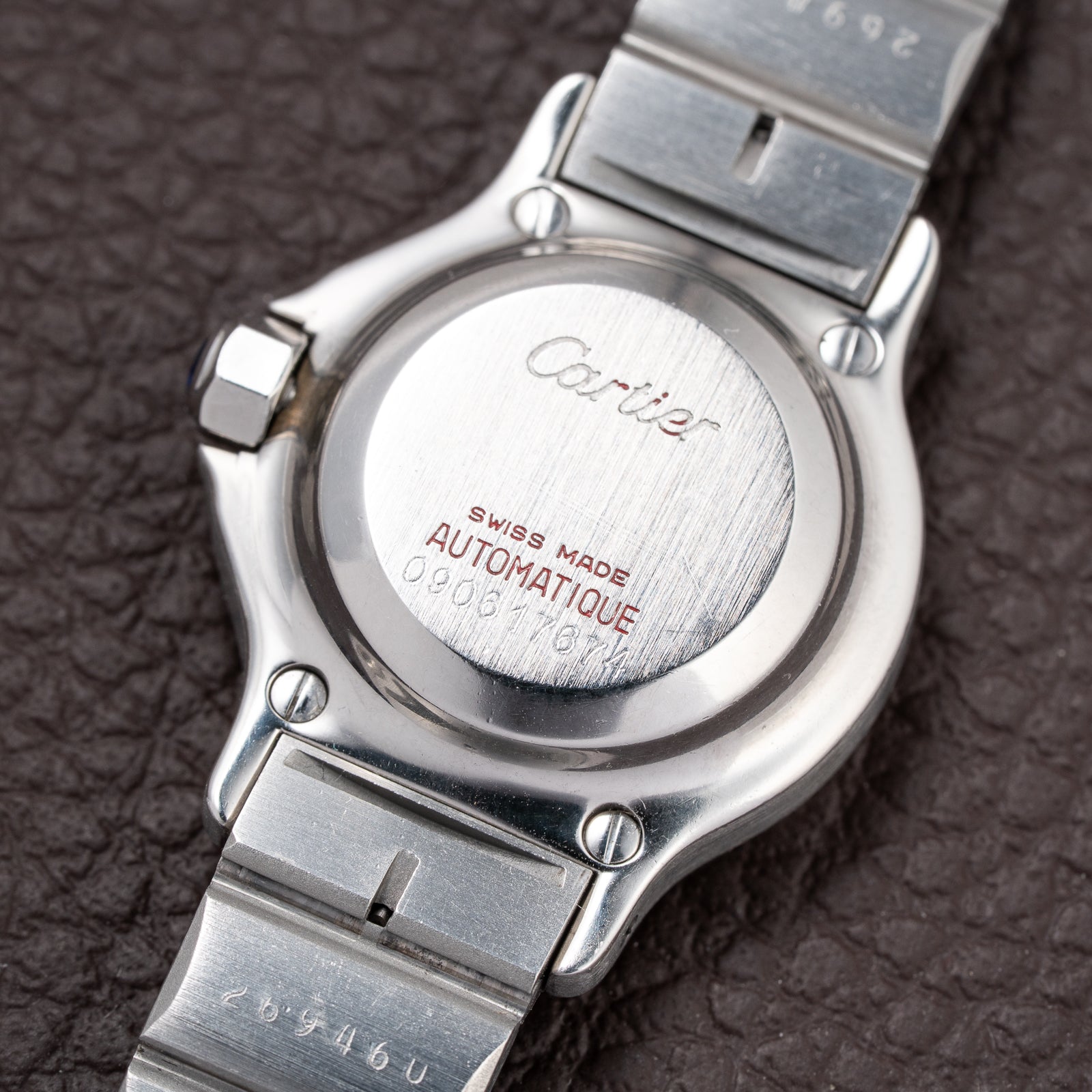 Cartier Santos Octagonal Automatic Ghost Slate Dial Ref. 0906 from 1980s