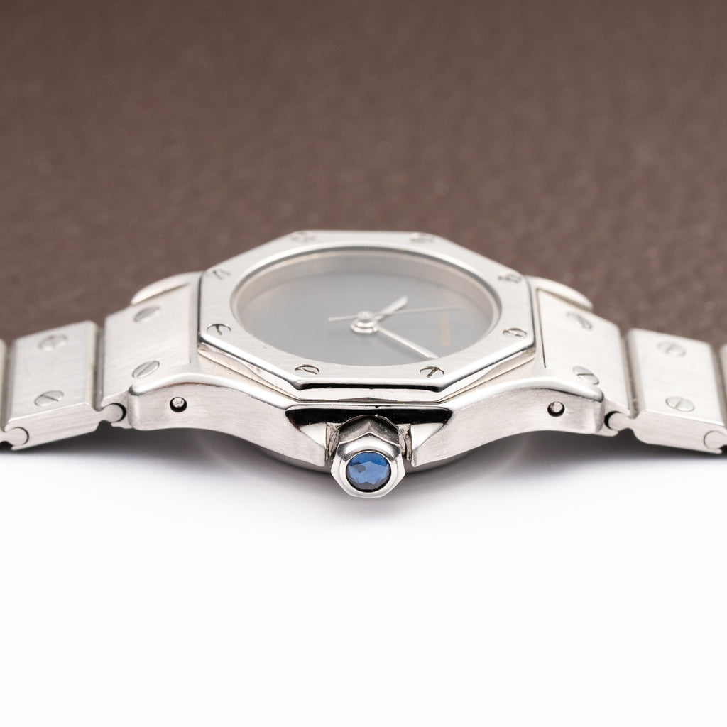 Cartier Santos Octagonal Automatic Ghost Slate Dial Ref. 0906 from 1980s