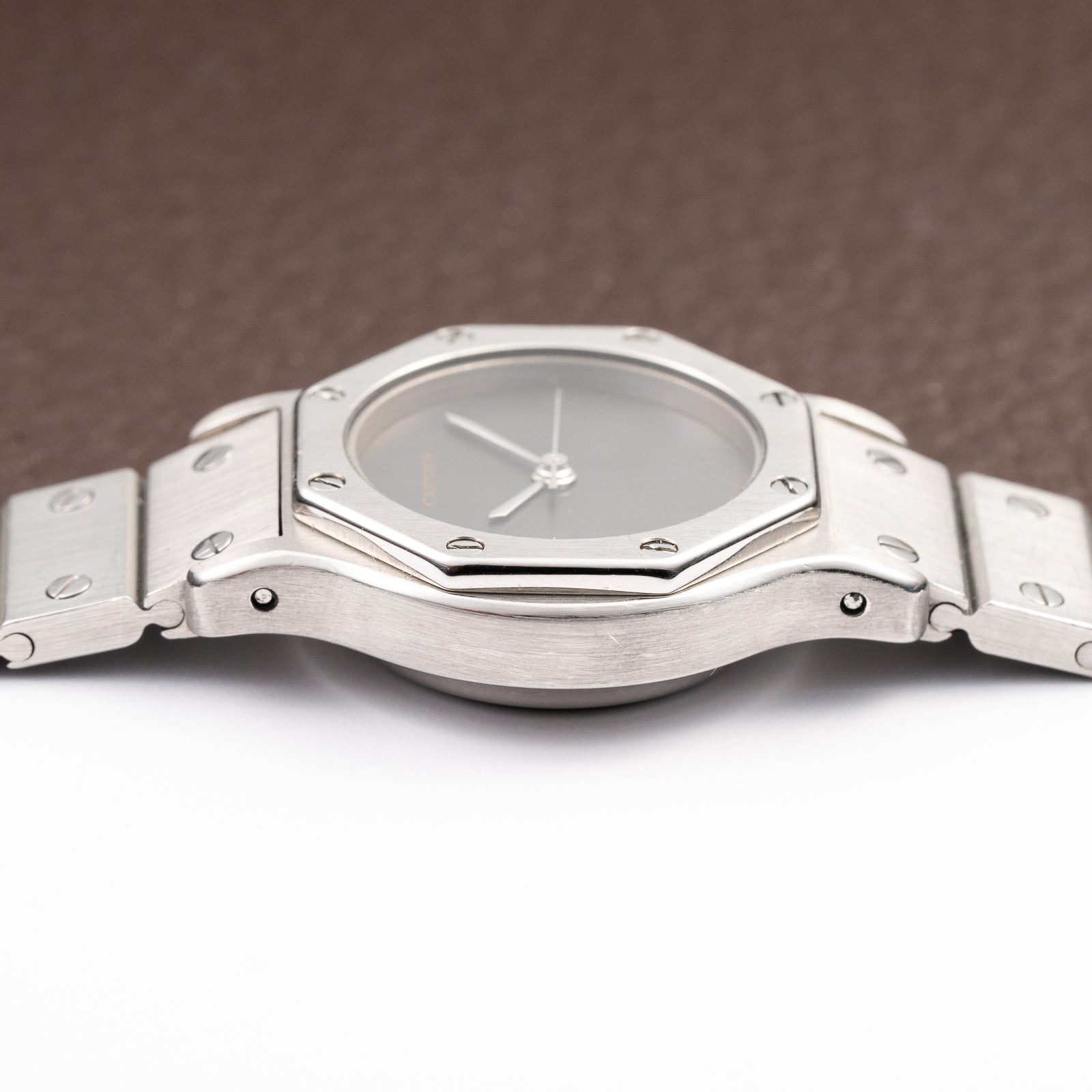 Cartier Santos Octagonal Automatic Ghost Slate Dial Ref. 0906 from 1980s