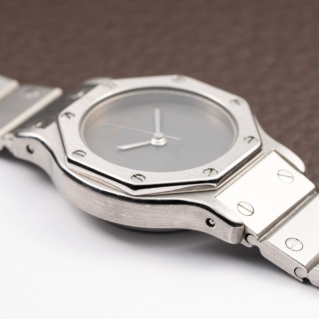 Cartier Santos Octagonal Automatic Ghost Slate Dial Ref. 0906 from 1980s