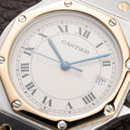 Cartier Santos Ronde Octagon GM Gold & Steel Cartier Service 2026 – 2-Year Warranty Ref. 187902 from 1990s
