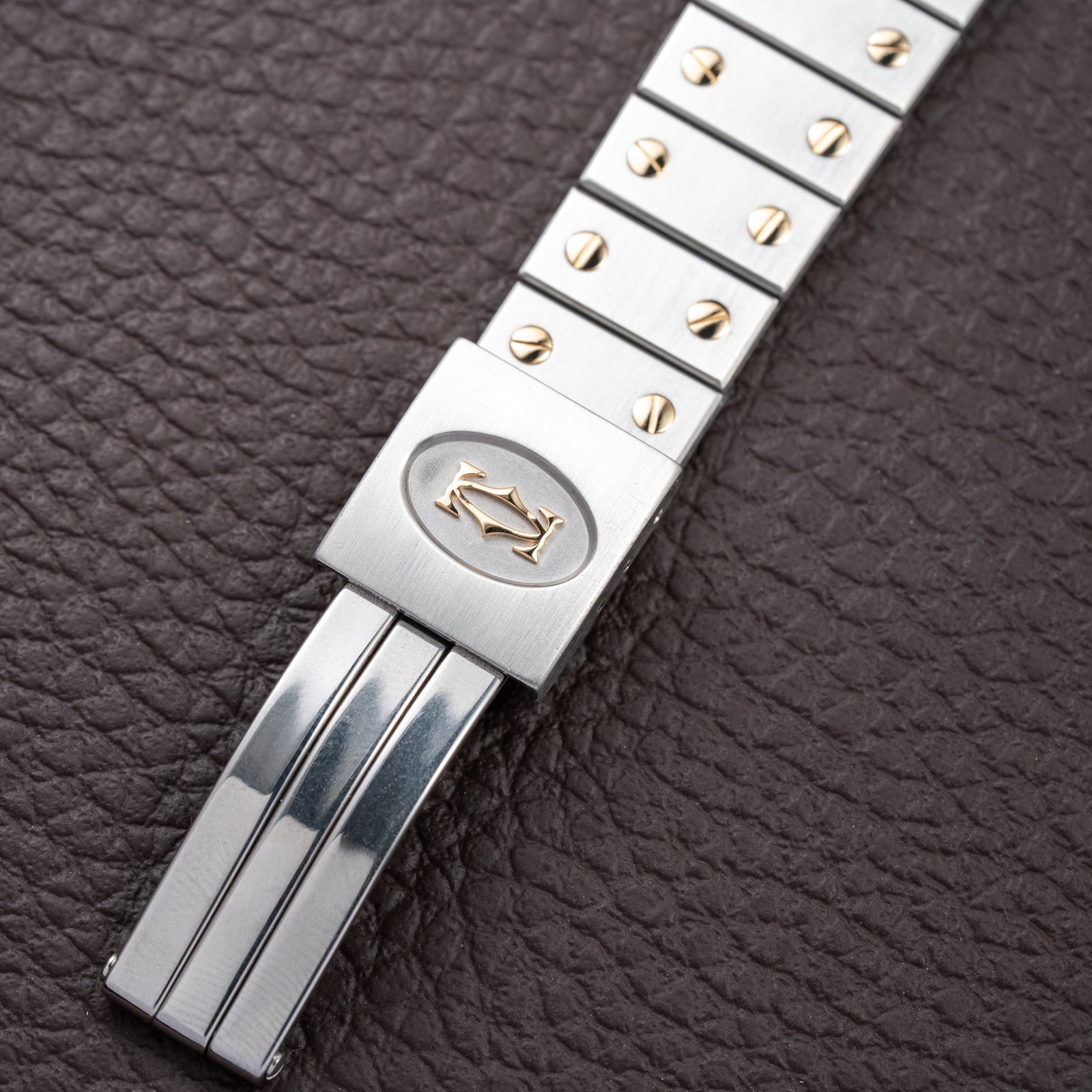 Cartier Santos Ronde Octagon GM Gold & Steel Cartier Service 2026 – 2-Year Warranty Ref. 187902 from 1990s