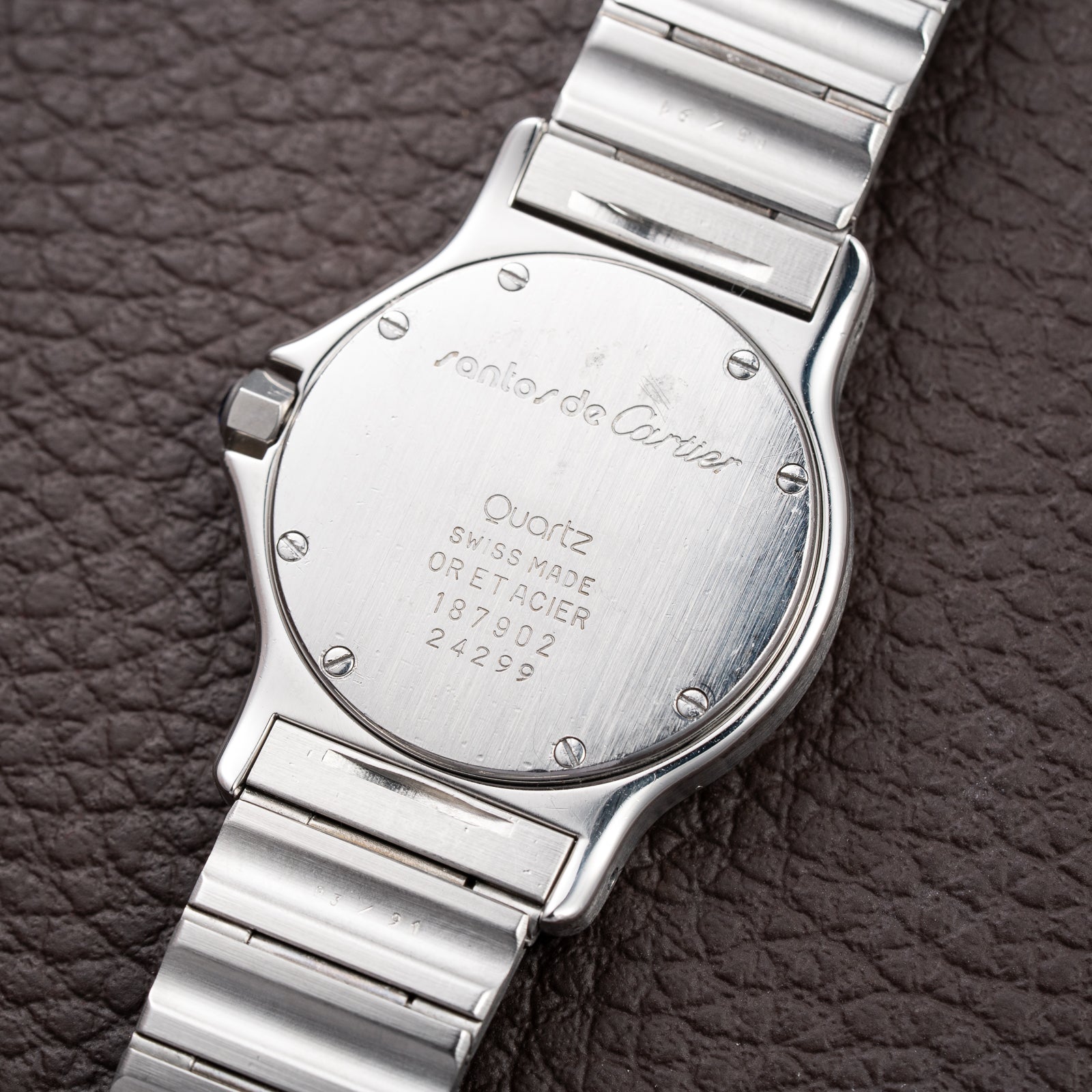 Cartier Santos Ronde Octagon GM Gold & Steel Cartier Service 2026 – 2-Year Warranty Ref. 187902 from 1990s