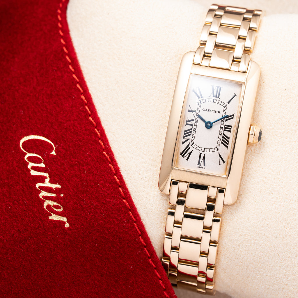 Cartier Tank Américaine 18K Yellow Gold PM Cartier Serviced 2026 Ref 1711