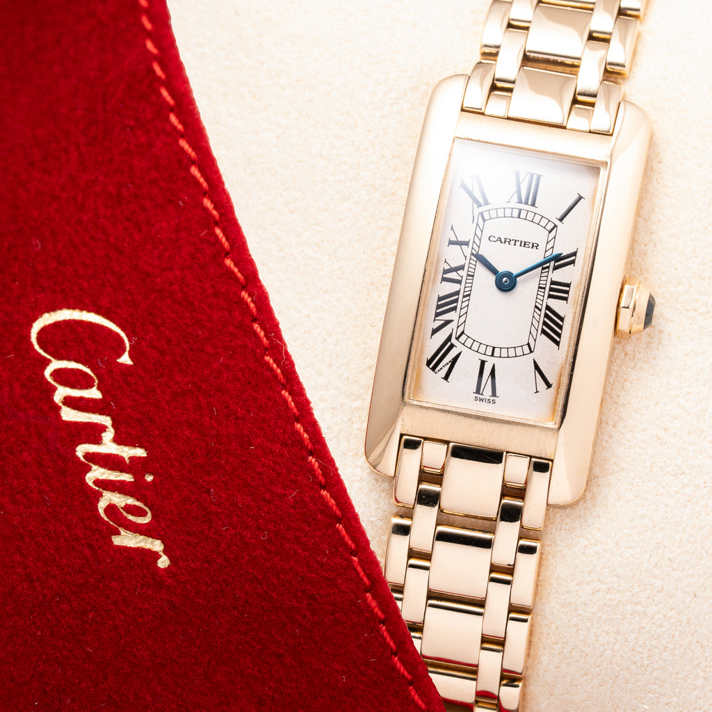 Cartier Tank Américaine 18K Yellow Gold PM Cartier Serviced 2026 Ref 1711