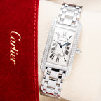 Cartier Tank Américaine Factory Diamond 18K White Gold Automatic Ref. 1726 Cartier Service 2026