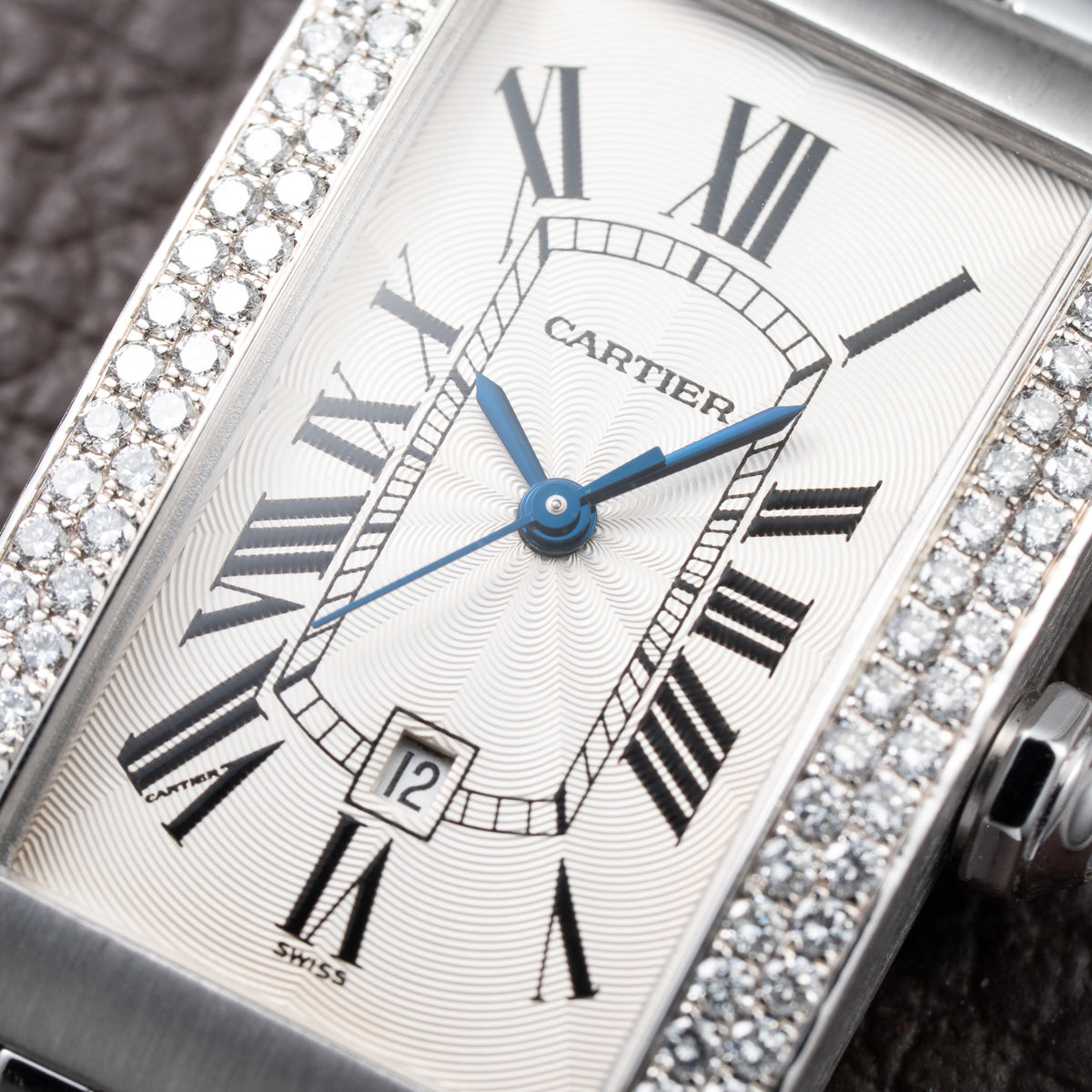 Cartier Tank Américaine Factory Diamond 18K White Gold Automatic Ref. 1726 Cartier Service 2026