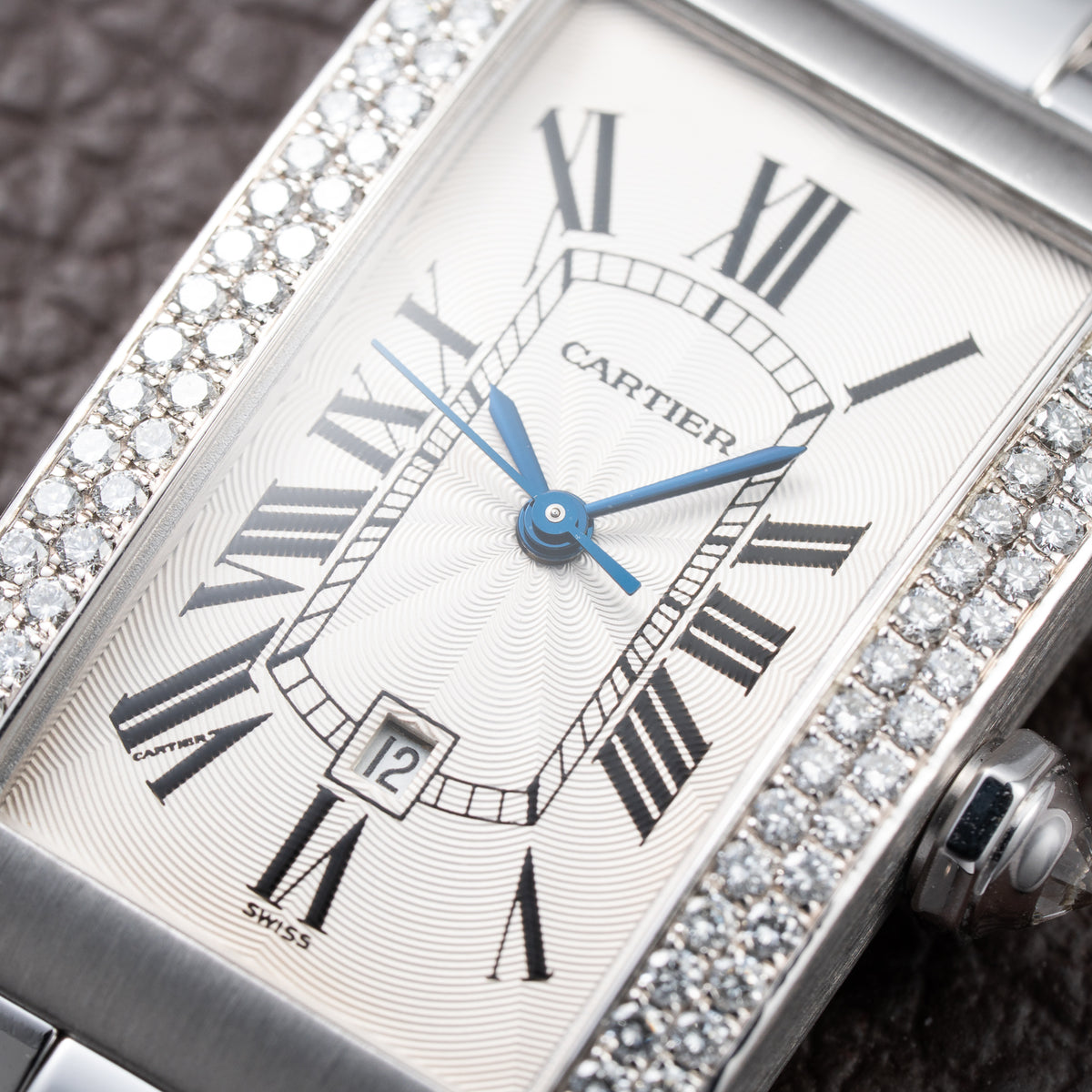 Cartier Tank Américaine Factory Diamond 18K White Gold Automatic Ref. 1726 Cartier Service 2026
