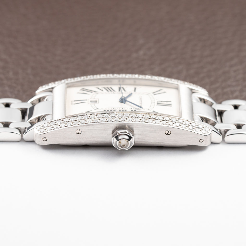Cartier Tank Américaine Factory Diamond 18K White Gold Automatic Ref. 1726 Cartier Service 2026