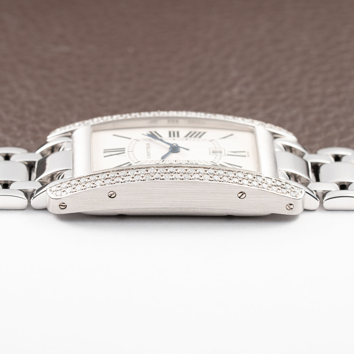 Cartier Tank Américaine Factory Diamond 18K White Gold Automatic Ref. 1726 Cartier Service 2026