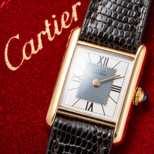 Cartier Must de Tank Vermeil Grey Art Deco Reference 5057001 from 1990s Cartier Service 2025