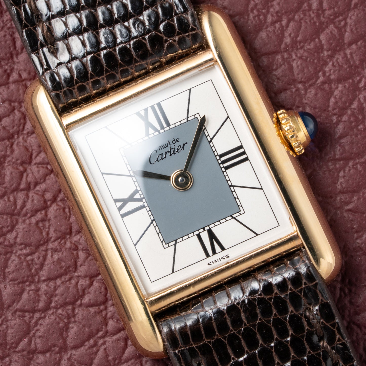 Cartier Must de Tank Vermeil Grey Art Deco Reference 5057001 from 1990s Cartier Service 2025