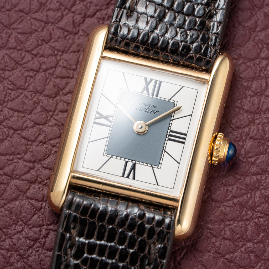Cartier Must de Tank Vermeil Grey Art Deco Reference 5057001 from 1990s Cartier Service 2025