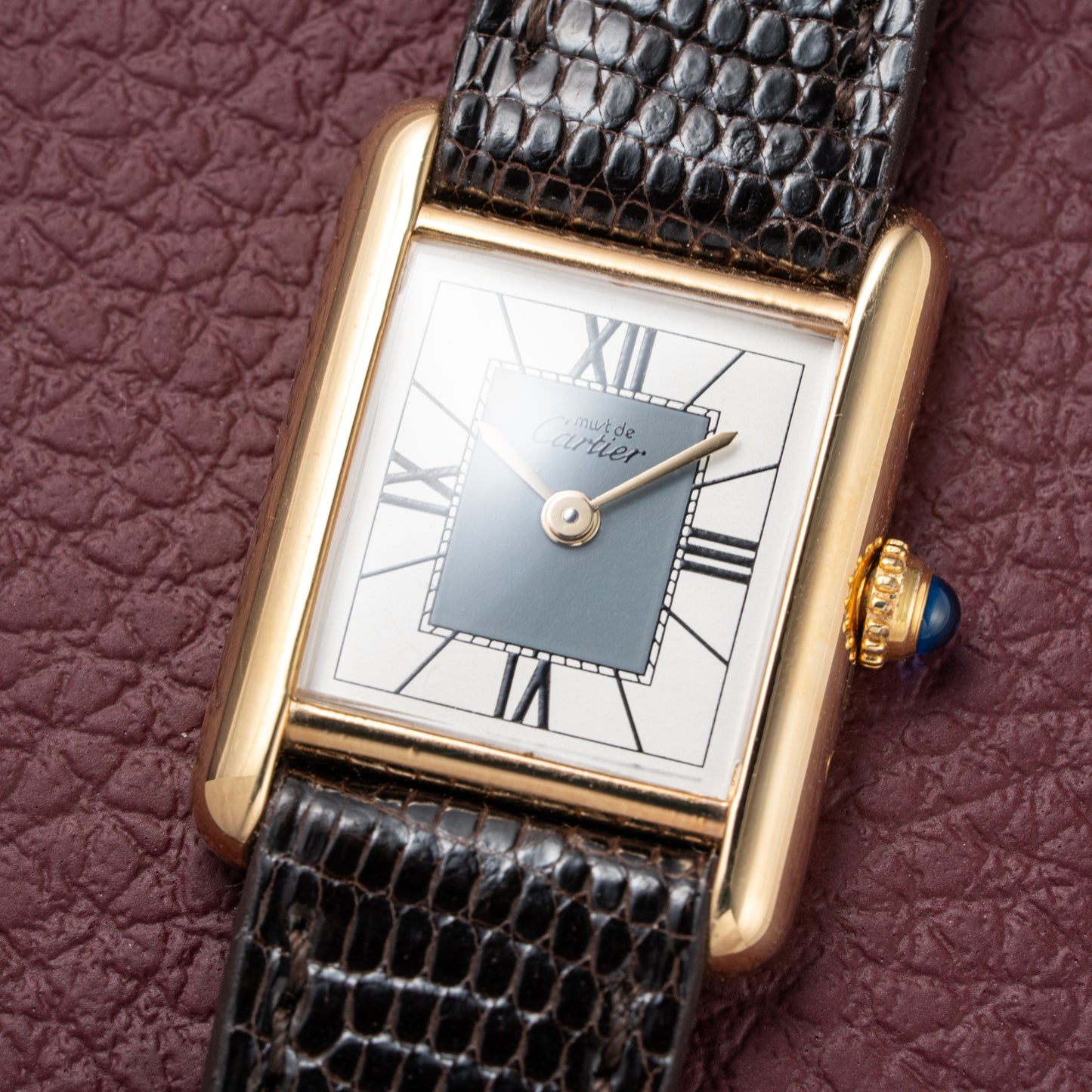 Cartier Must de Tank Vermeil Grey Art Deco Reference 5057001 from 1990s Cartier Service 2025