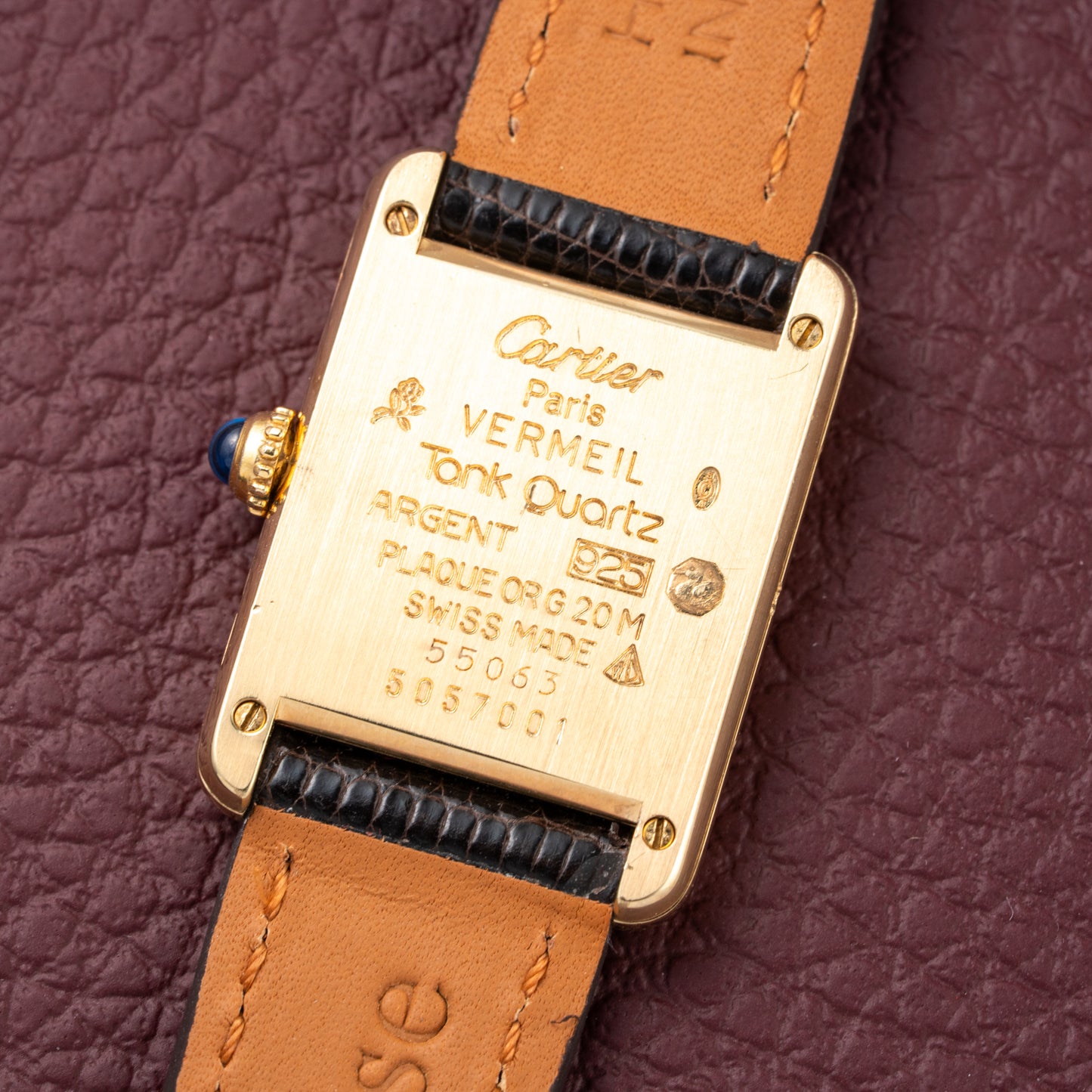 Cartier Must de Tank Vermeil Grey Art Deco Reference 5057001 from 1990s Cartier Service 2025