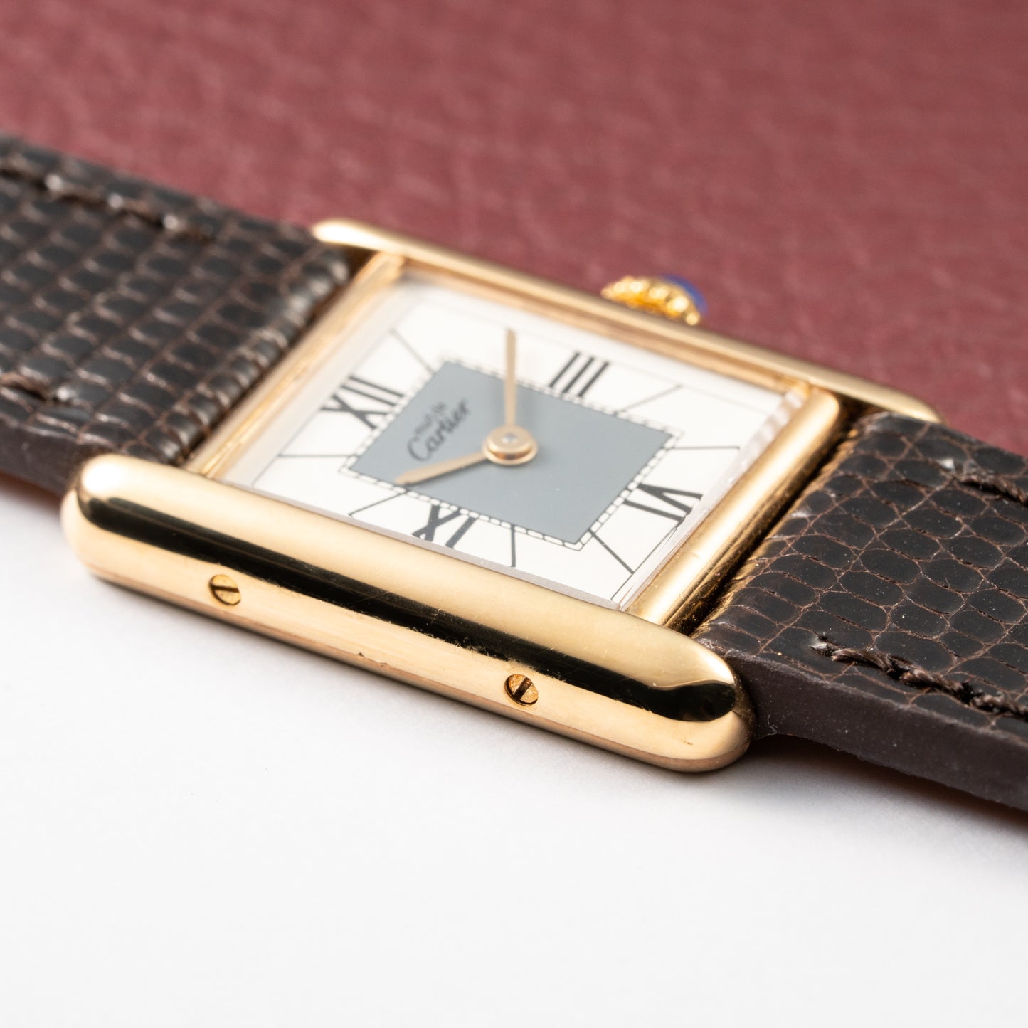 Cartier Must de Tank Vermeil Grey Art Deco Reference 5057001 from 1990s Cartier Service 2025