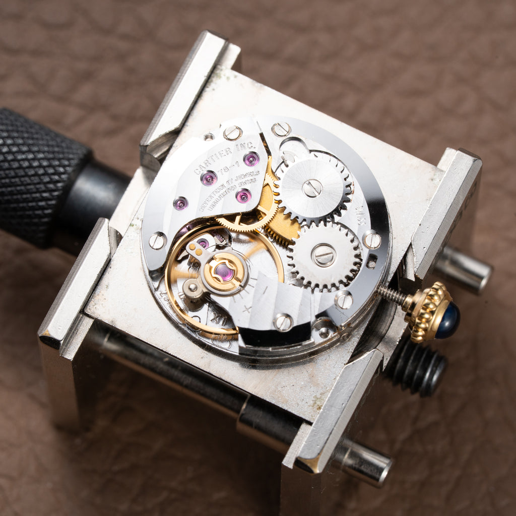 Cartier Tank Must de Black 'Onyx' Dial Vermeil GM from 1990s