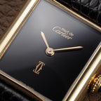 Cartier Tank Must de Black 'Onyx' Dial Vermeil GM from 1990s