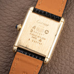 Cartier Tank Must de Black 'Onyx' Dial Vermeil GM from 1990s