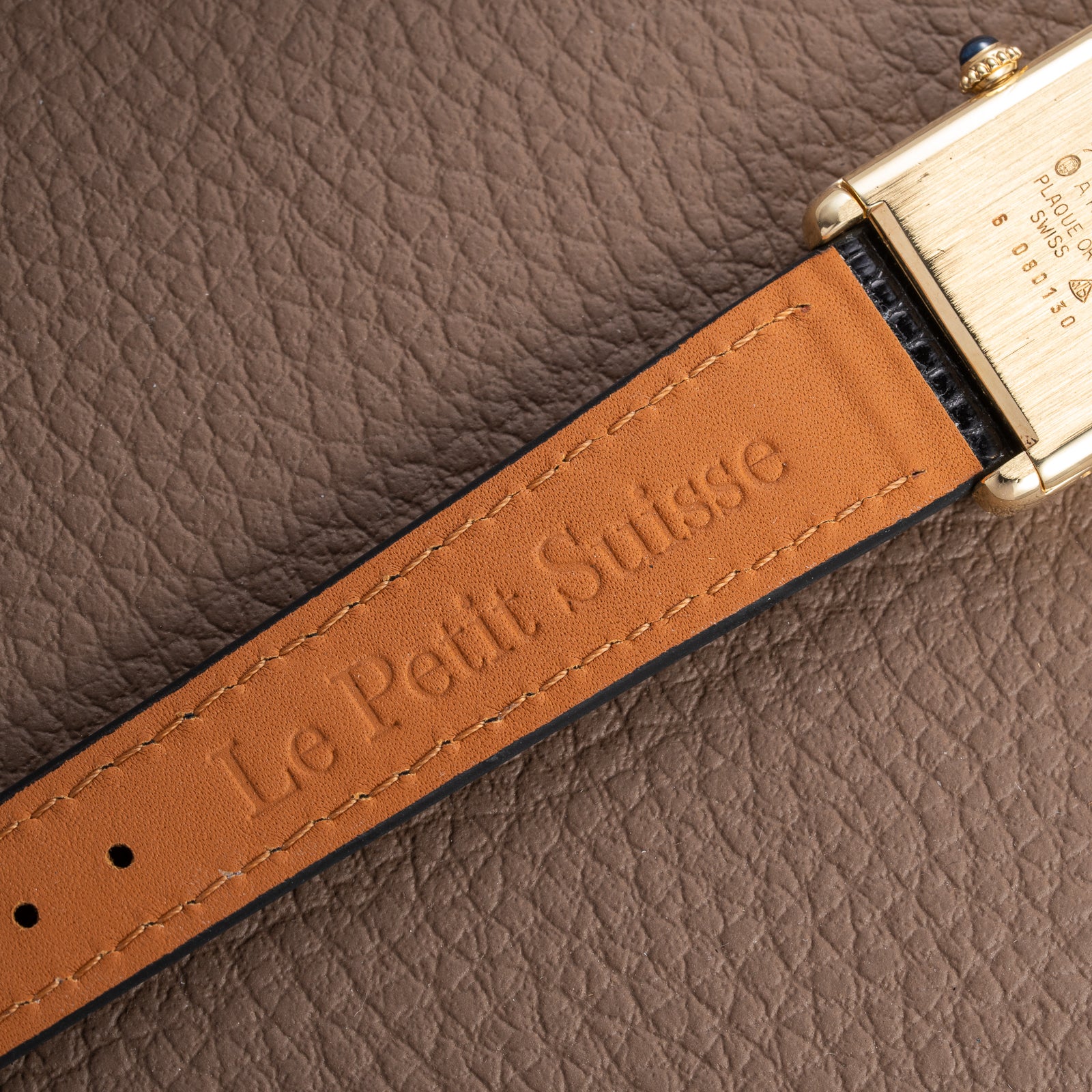 Cartier Tank Must de Black 'Onyx' Dial Vermeil GM from 1990s