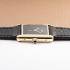 Cartier Tank Must de Black 'Onyx' Dial Vermeil GM from 1990s