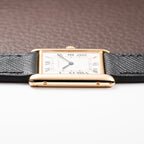 Cartier Tank Extra Plat Guilloché 18K Yellow Gold Full Set Ref 96065 from 1997