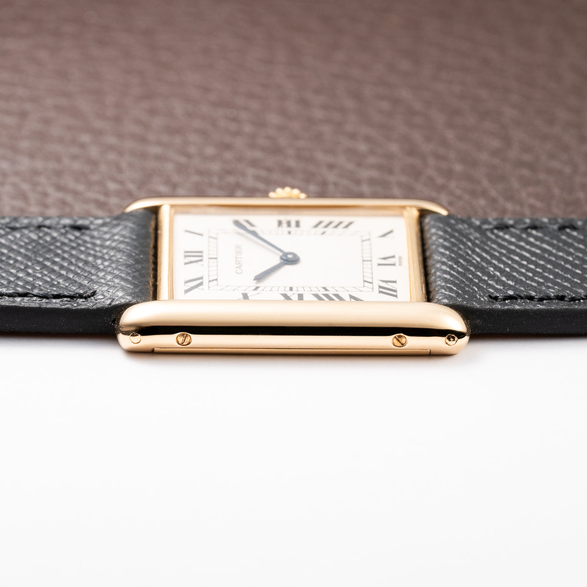 Cartier Tank Extra Plat Guilloché 18K Yellow Gold Full Set Ref 96065 from 1997