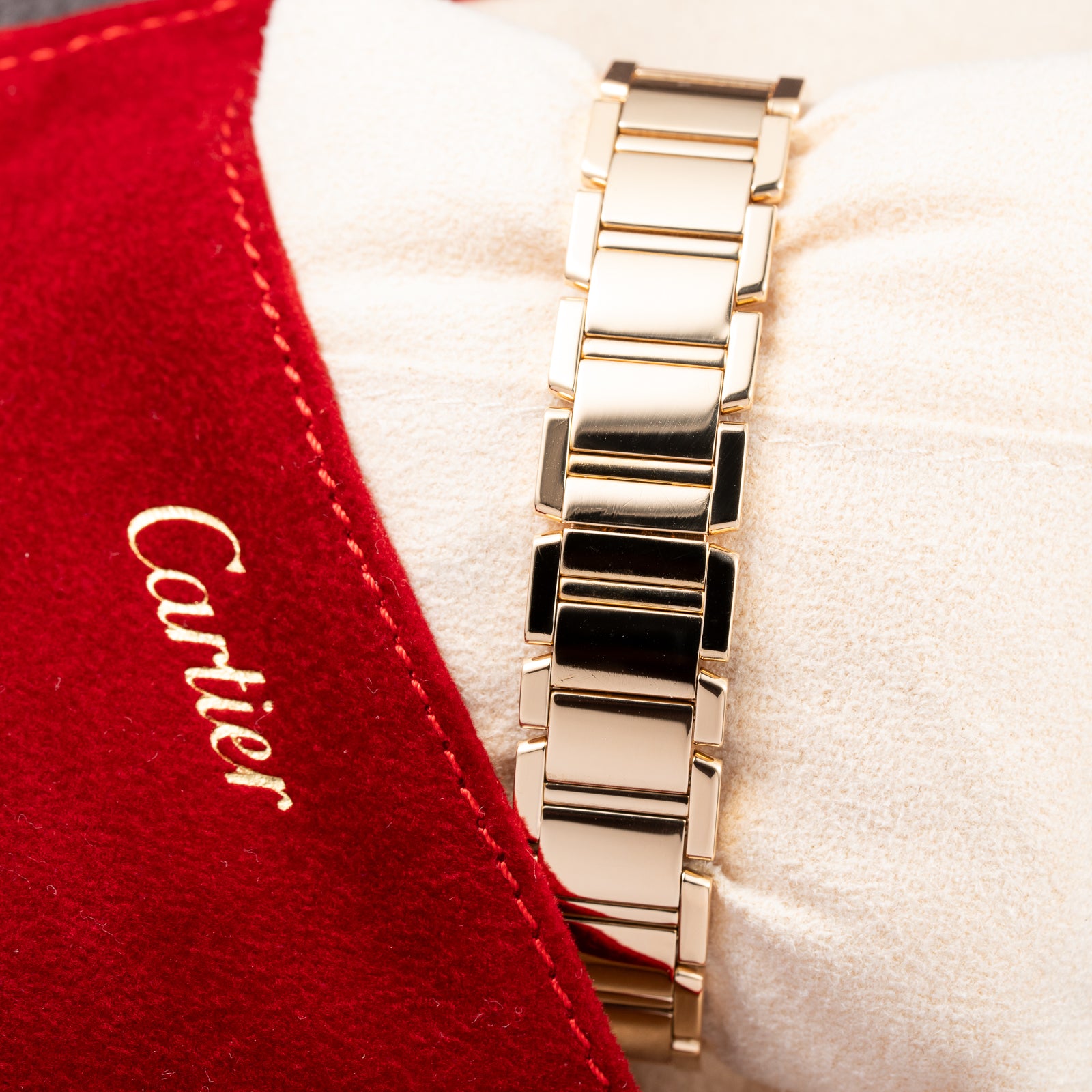 Cartier Tank Française PM 18K Yellow Gold Cartier Service 2026 w/ 2-Year Warranty Ref. 2385 from 2000s