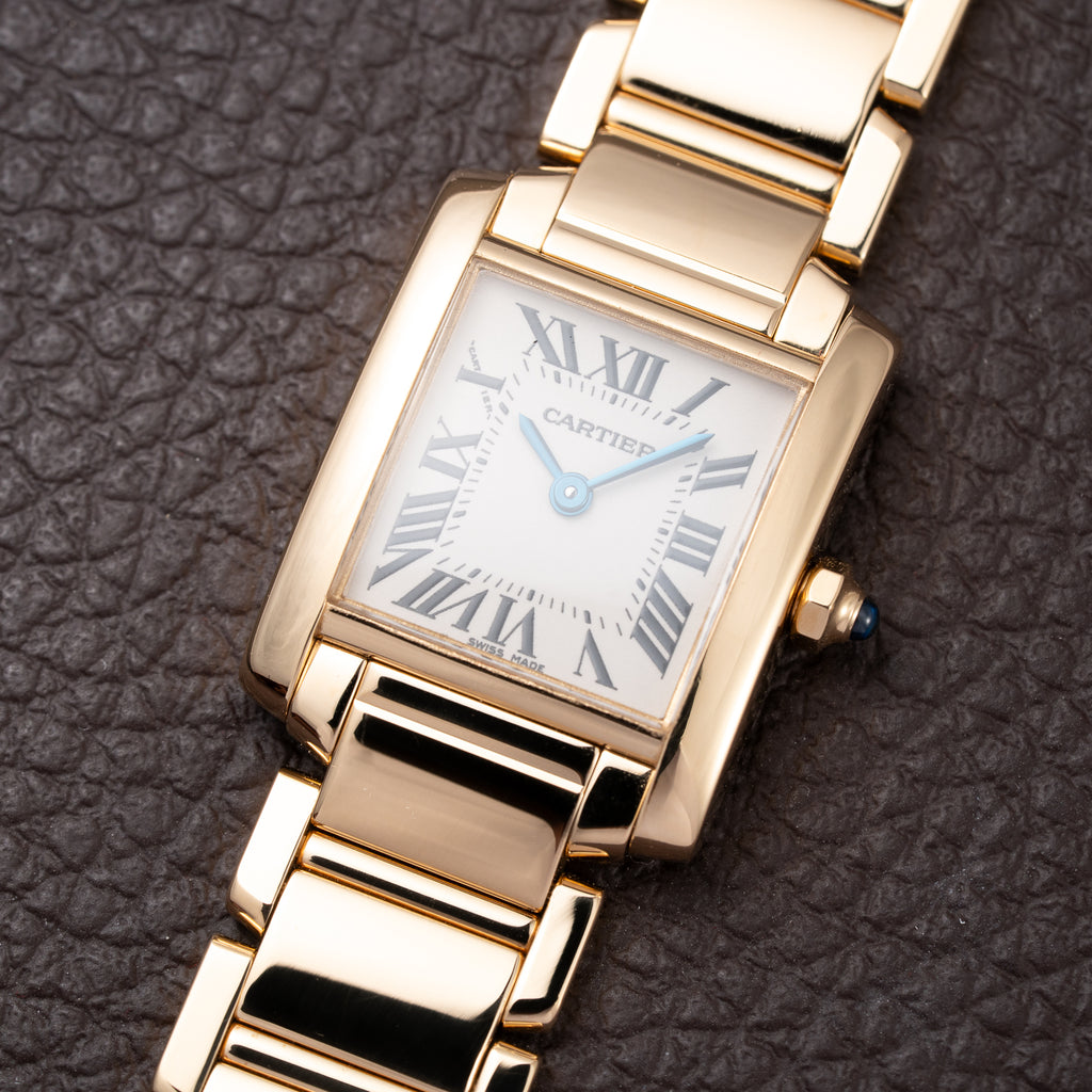Cartier Tank Française PM 18K Yellow Gold Cartier Service 2026 w/ 2-Year Warranty Ref. 2385 from 2000s