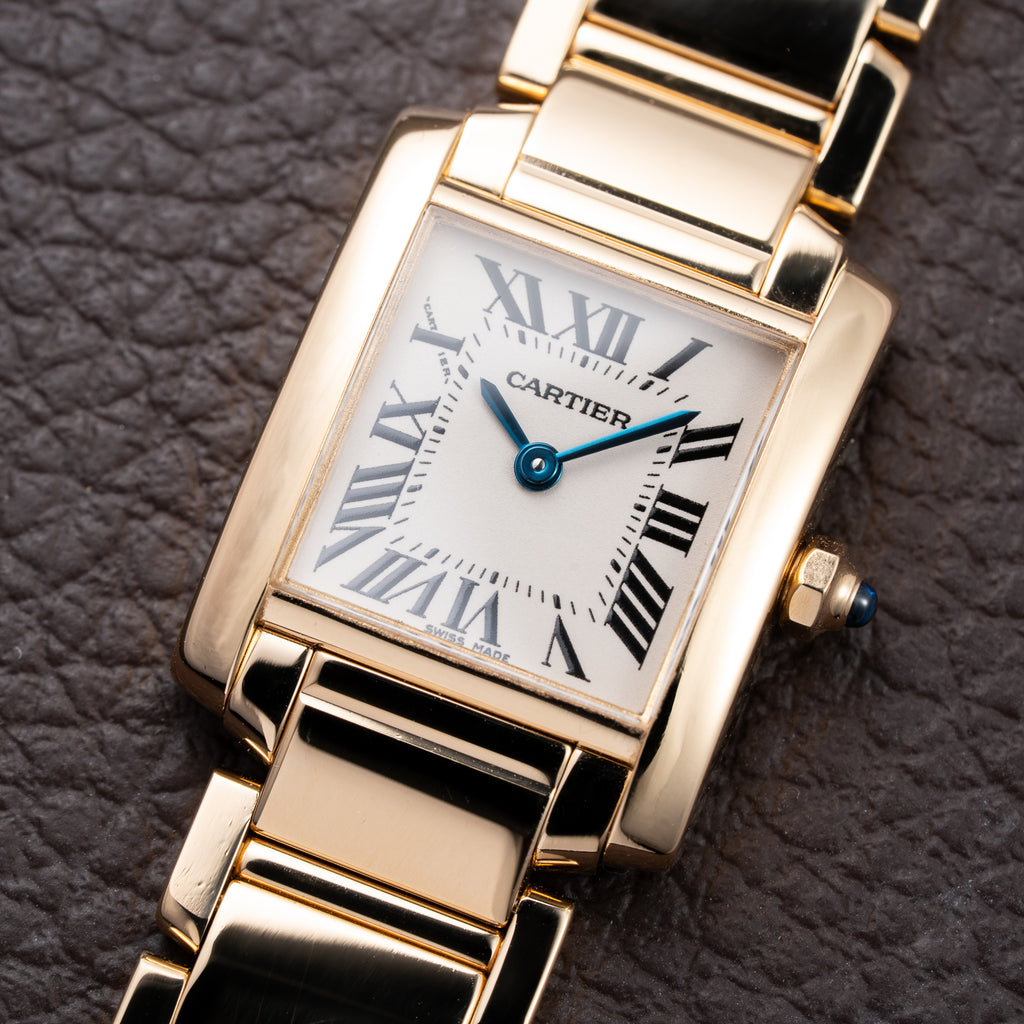 Cartier Tank Française PM 18K Yellow Gold Cartier Service 2026 w/ 2-Year Warranty Ref. 2385 from 2000s