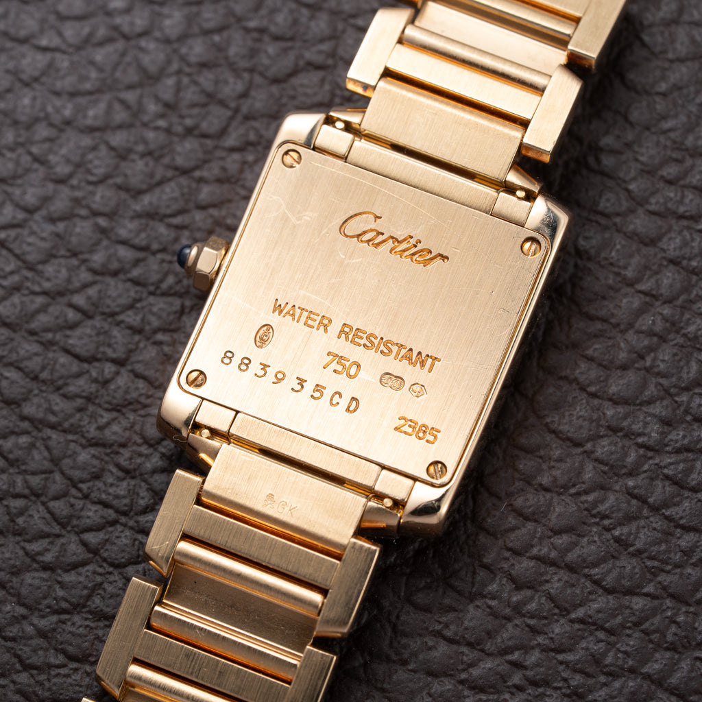 Cartier Tank Française PM 18K Yellow Gold Cartier Service 2026 w/ 2-Year Warranty Ref. 2385 from 2000s