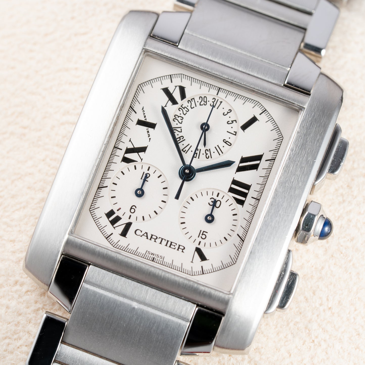 Cartier Tank Française Chronograph Full Cartier Service 2026 GM Ref. 2303 from 2000s