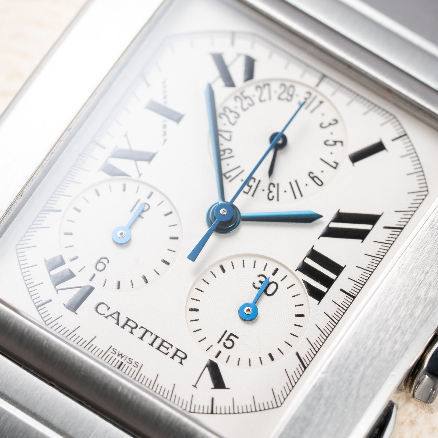 Cartier Tank Française Chronograph Full Cartier Service 2026 GM Ref. 2303 from 2000s