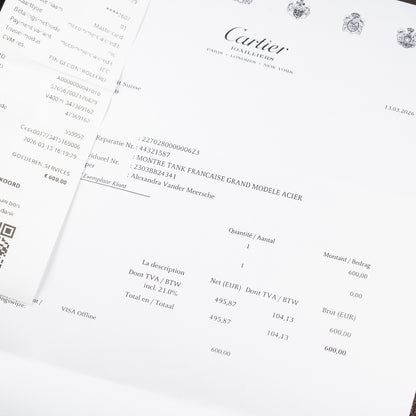 Cartier Tank Française Chronograph Full Cartier Service 2026 GM Ref. 2303 from 2000s