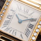 Cartier Tank Française Factory Diamond Set PM 18K Yellow Gold Cartier Service 2026 w/ 2-Year Warranty Ref. 2385 from 2000s