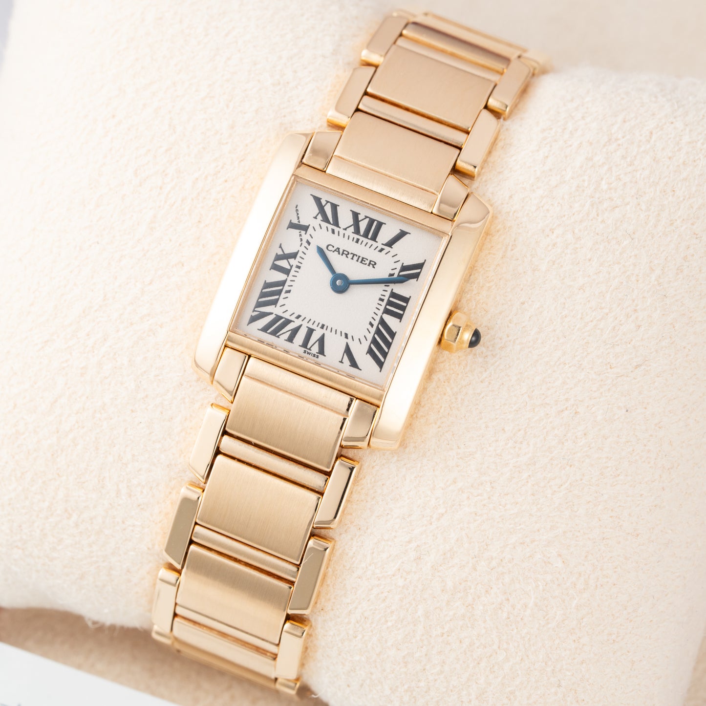 Cartier Tank Française PM 18K Yellow Gold Full Set Cartier Service 2025 Ref. 1820