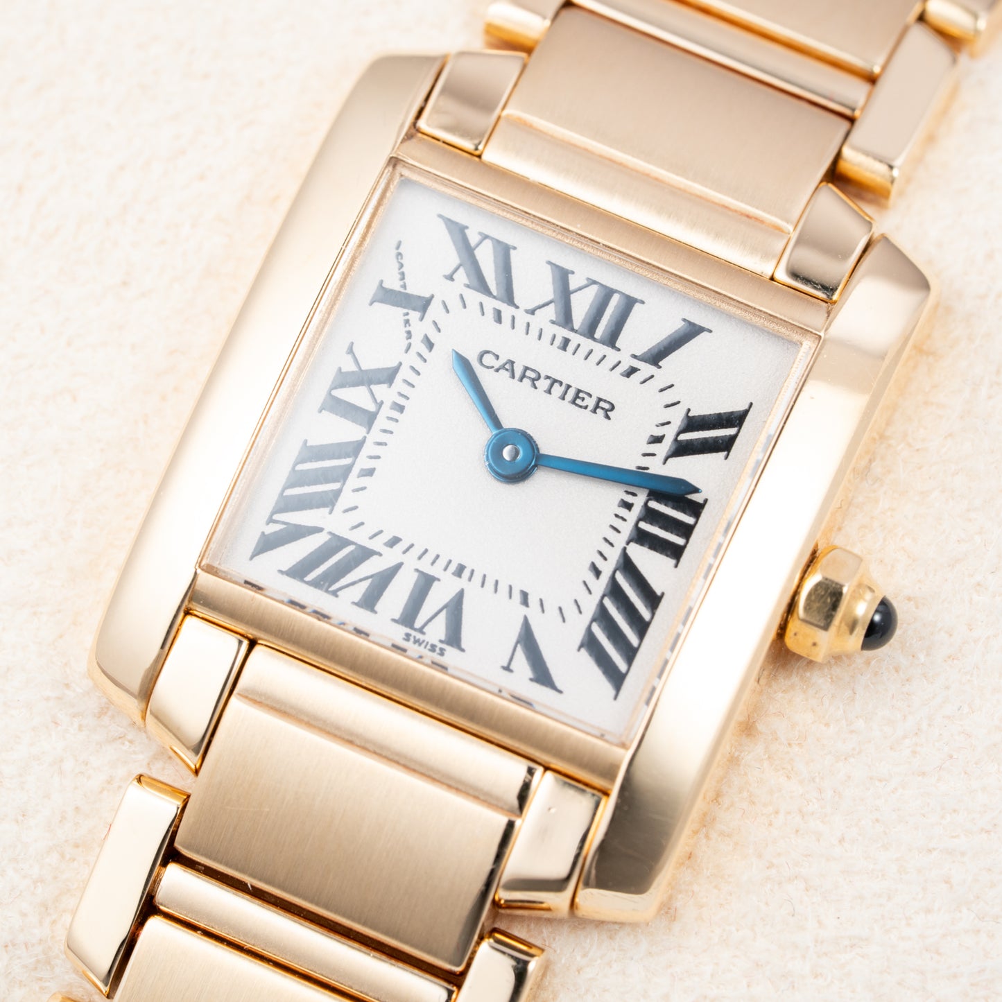 Cartier Tank Française PM 18K Yellow Gold Full Set Cartier Service 2025 Ref. 1820