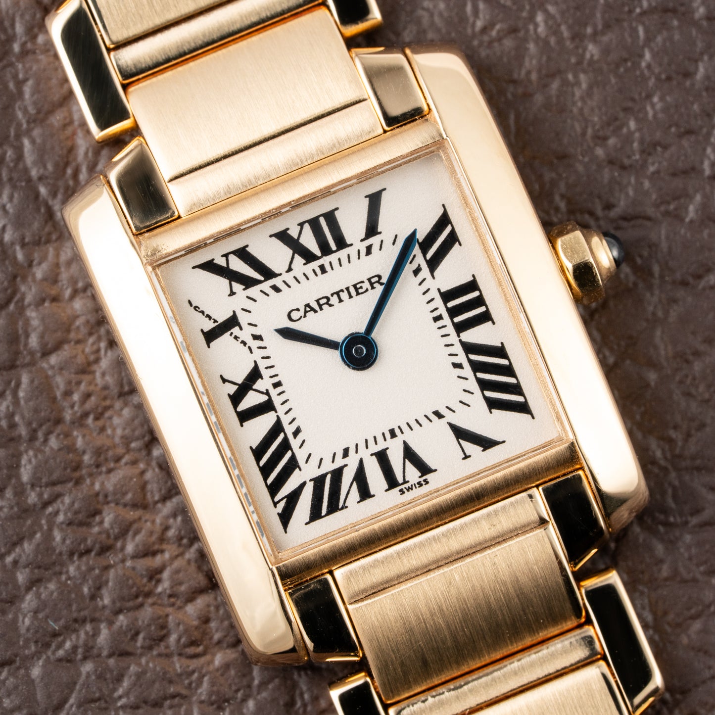 Cartier Tank Française PM 18K Yellow Gold Full Set Cartier Service 2025 Ref. 1820