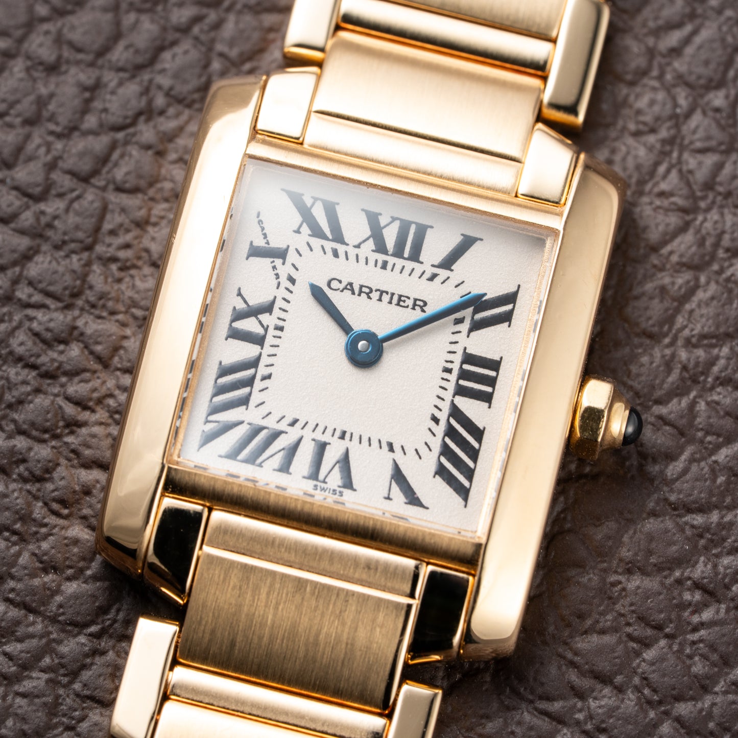 Cartier Tank Française PM 18K Yellow Gold Full Set Cartier Service 2025 Ref. 1820