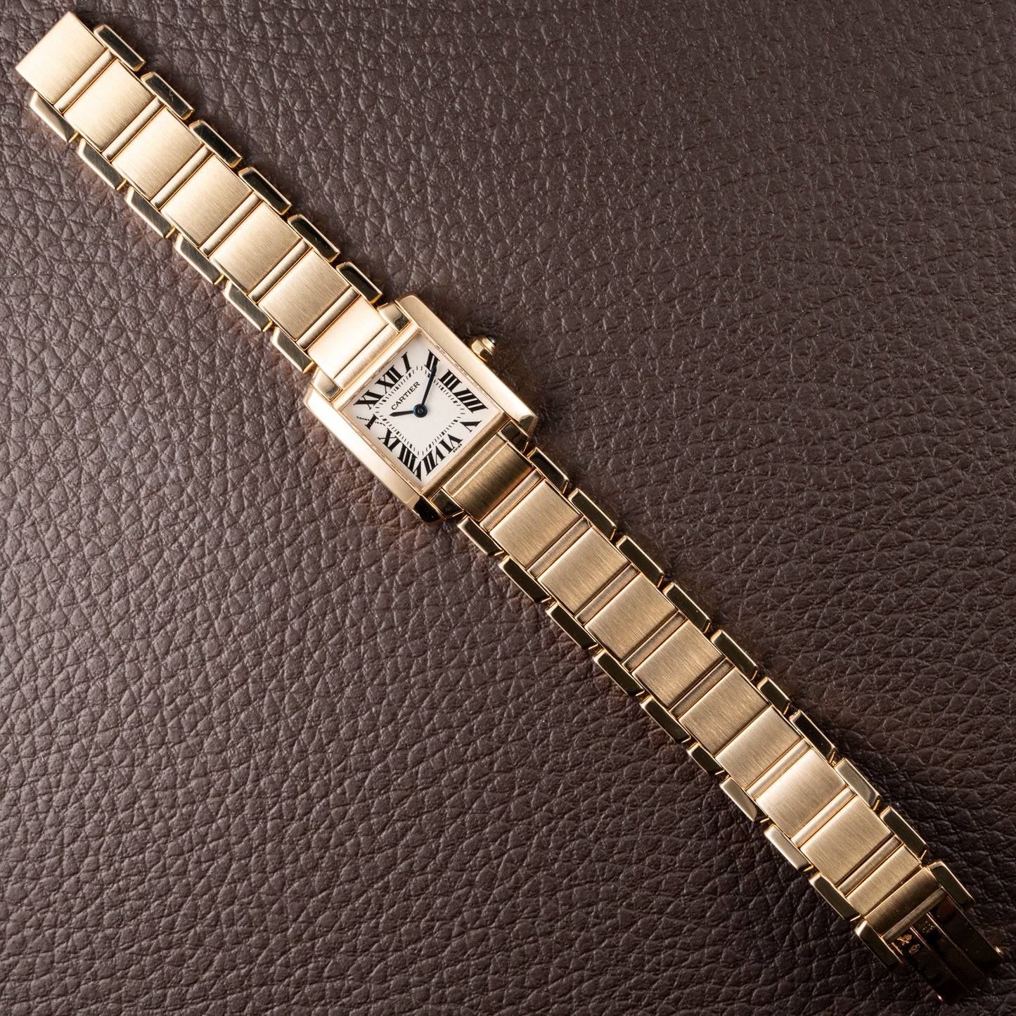 Cartier Tank Française PM 18K Yellow Gold Full Set Cartier Service 2025 Ref. 1820