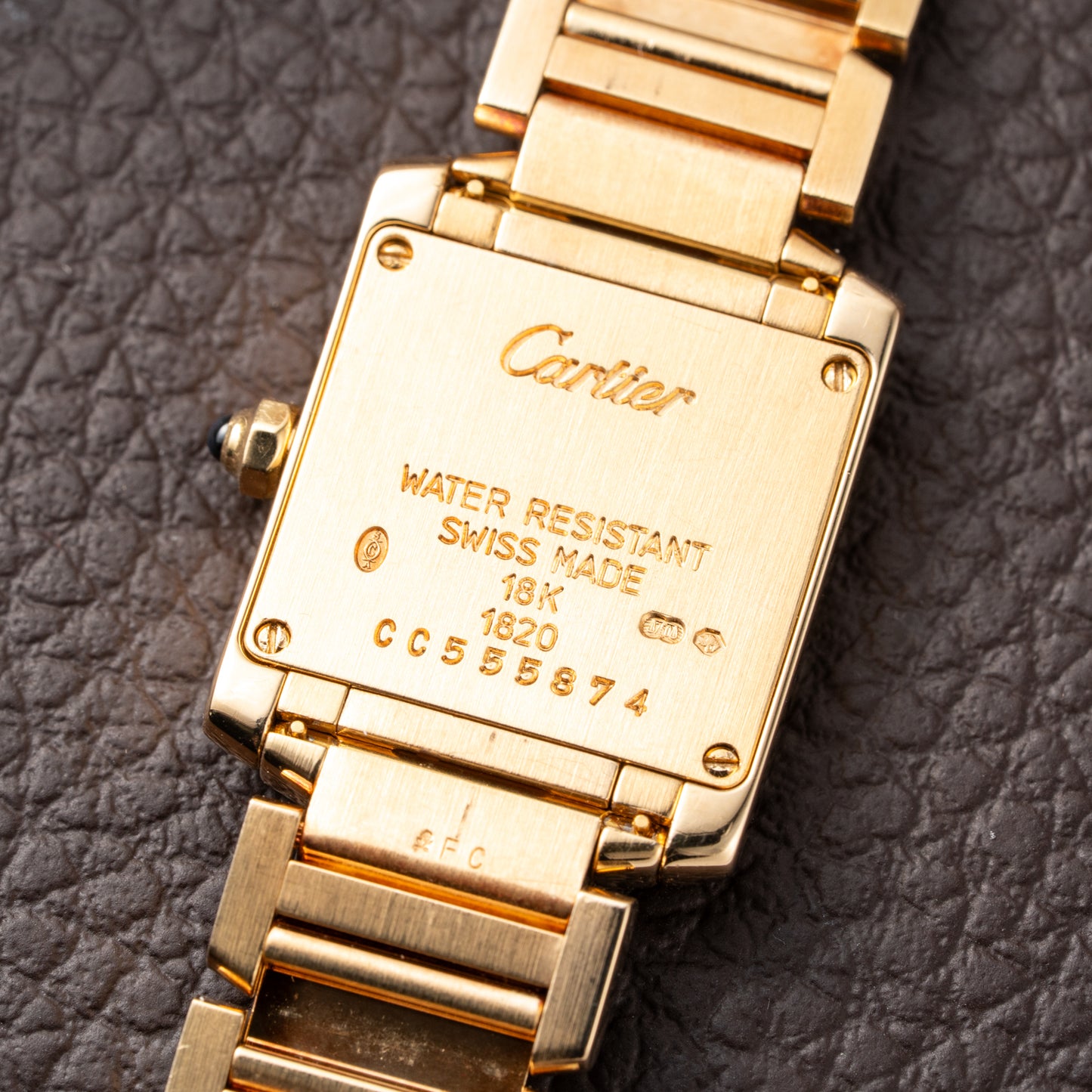 Cartier Tank Française PM 18K Yellow Gold Full Set Cartier Service 2025 Ref. 1820