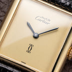Cartier Tank Must de Lemon Champagne Dial Vermeil GM from 1980s