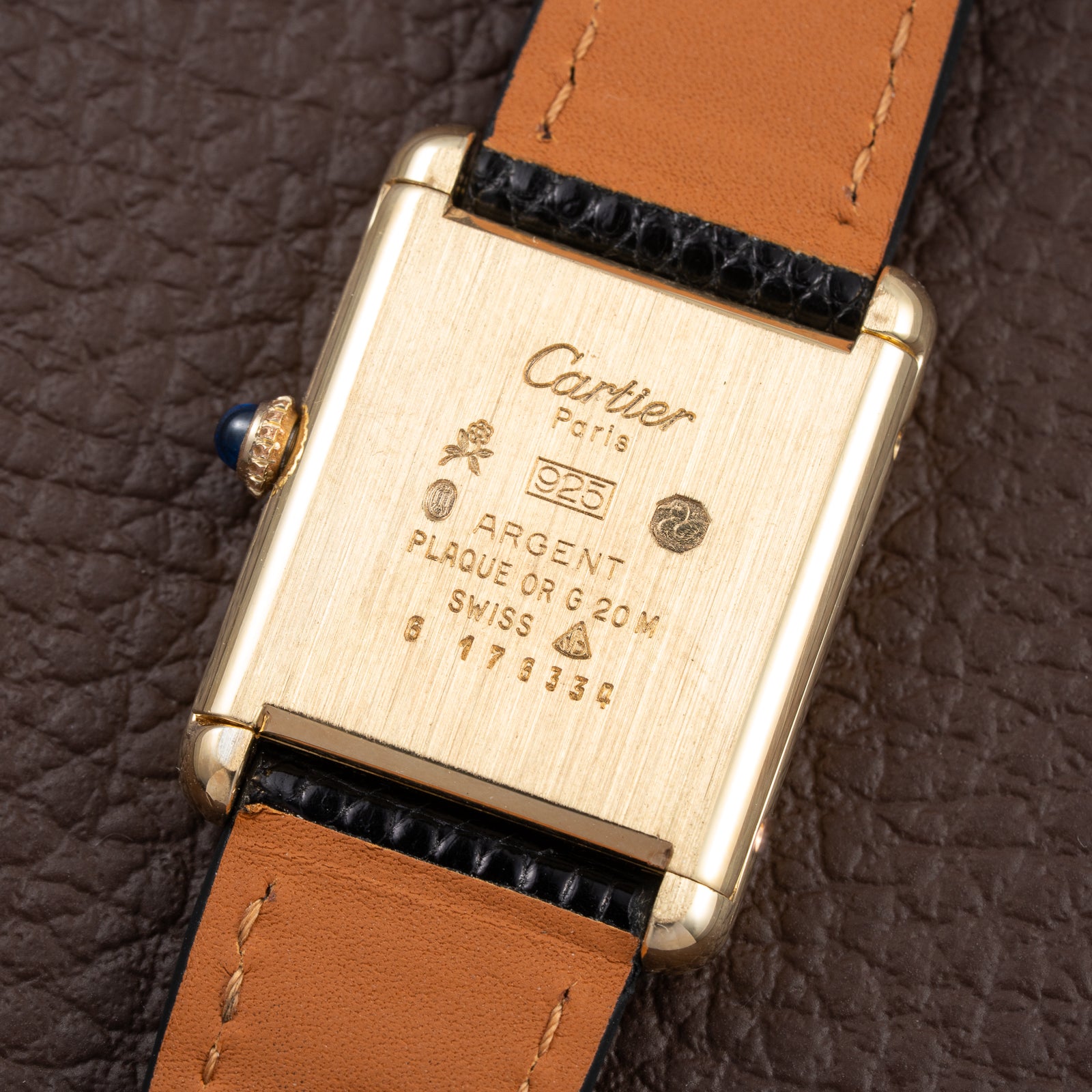 Cartier Tank Must de Lemon Champagne Dial Vermeil GM from 1980s